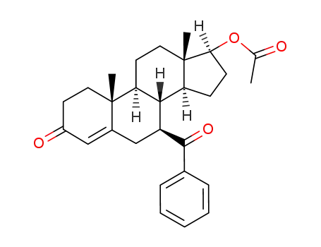 acetate de ceto-3 benzoyl-7β androstene-4 ol-17