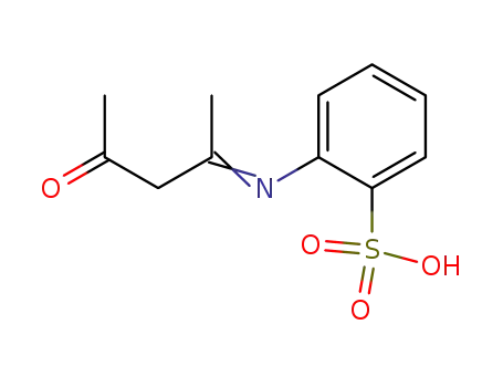 Molecular Structure of 58943-48-9 (Benzenesulfonic acid, 2-[(1-methyl-3-oxobutylidene)amino]-)