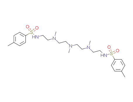 Molecular Structure of 150059-46-4 (1,13-bis(p-tolylsulfonyl)-4,7,10-trimethyl-1,4,7,10,13-pentaazatridecane)