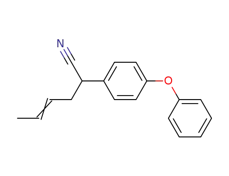 2-<4-Phenoxy-phenyl>-hex-4-ensaeure-nitril