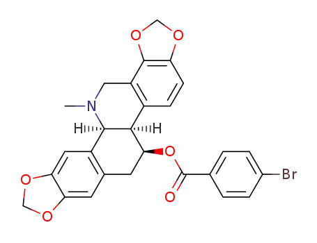 Molecular Structure of 73477-09-5 ((+)-chelidonin-p-brombenzoat)