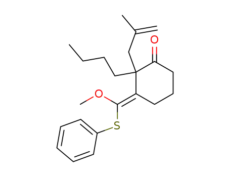 2-butyl-2-(2-methylprop-2-en-1-yl)-3-<(E)-methoxy(phenylthio)methylene>cyclohexan-1-one