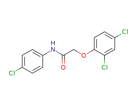 Molecular Structure of 92153-38-3 (Acetamide, N-(4-chlorophenyl)-2-(2,4-dichlorophenoxy)-)