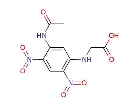 Molecular Structure of 99058-43-2 (<i>N</i>-(5-acetylamino-2,4-dinitro-phenyl)-glycine)