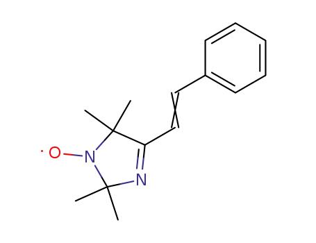 Molecular Structure of 84401-84-3 (1H-Imidazol-1-yloxy,
2,5-dihydro-2,2,5,5-tetramethyl-4-(2-phenylethenyl)-)