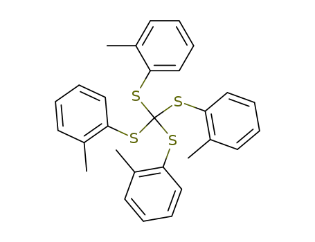 Molecular Structure of 42166-14-3 (1-methyl-2-[tris[(2-methylphenyl)sulfanyl]methylsulfanyl]benzene)