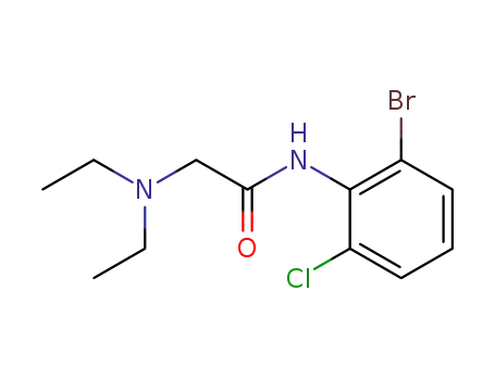 Molecular Structure of 100140-98-5 (<i>N</i>,<i>N</i>-diethyl-glycine-(2-bromo-6-chloro-anilide))