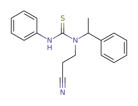 Molecular Structure of 101783-39-5 (<i>N</i>-(2-cyano-ethyl)-<i>N'</i>-phenyl-<i>N</i>-(1-phenyl-ethyl)-thiourea)
