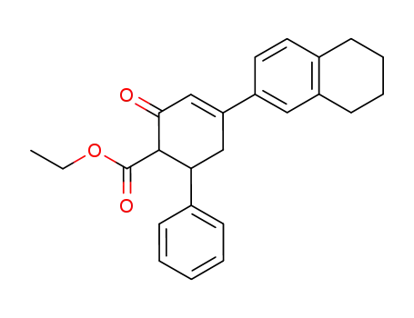 Molecular Structure of 62956-57-4 (3-Cyclohexene-1-carboxylic acid,
2-oxo-6-phenyl-4-(5,6,7,8-tetrahydro-2-naphthalenyl)-, ethyl ester)