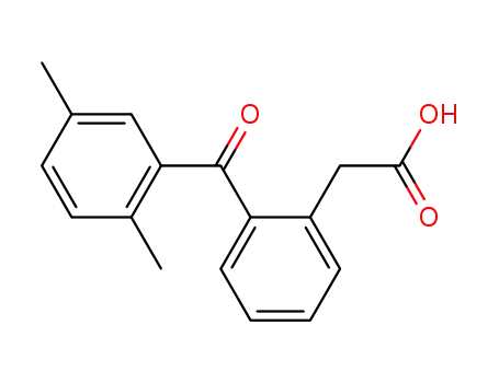 Molecular Structure of 97355-88-9 ((2-(2,5-Dimethyl-benzoyl)-phenyl)-essigsaeure)