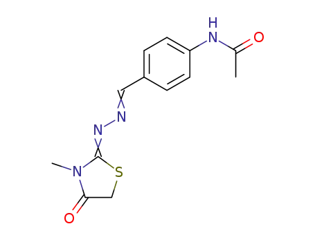 acetic acid-{[4-(3-methyl-4-oxo-thiazolidin-2-ylidenehydrazono)-methyl]-anilide}