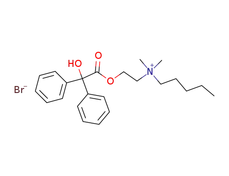 Molecular Structure of 56927-39-0 (N-(2-{[hydroxy(diphenyl)acetyl]oxy}ethyl)-N,N-dimethylpentan-1-aminium bromide)