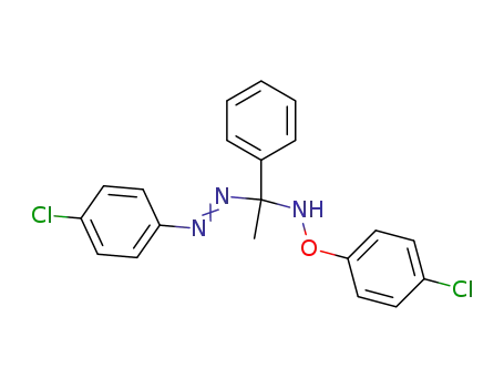 Molecular Structure of 56402-86-9 (Benzenemethanamine,
N-(4-chlorophenoxy)-a-[(4-chlorophenyl)azo]-a-methyl-)