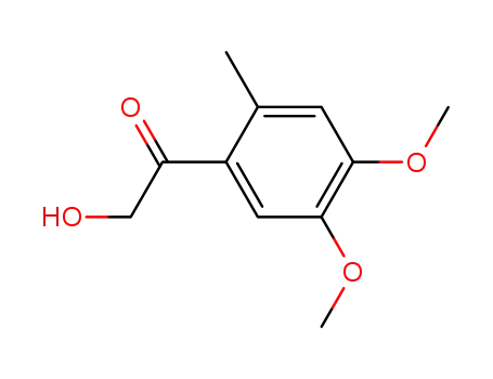 Molecular Structure of 61407-20-3 (Ethanone, 1-(4,5-dimethoxy-2-methylphenyl)-2-hydroxy-)