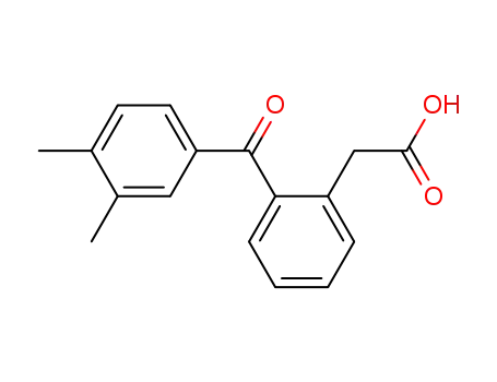 Molecular Structure of 50439-01-5 ((2-(3,4-Dimethyl-benzoyl)-phenyl)-essigsaeure)