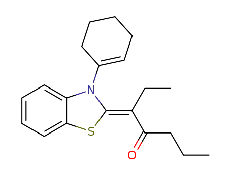 Molecular Structure of 135714-73-7 (2-(1-Butyrylpropylidene)-N-(cyclohex-1-enyl)-2,3-dihydro-1,3-benzothiazole)
