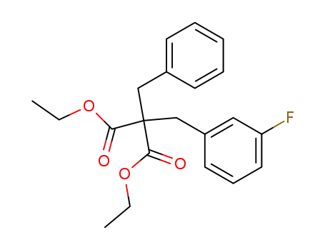 Molecular Structure of 358-48-5 (benzyl-(3-fluoro-benzyl)-malonic acid diethyl ester)