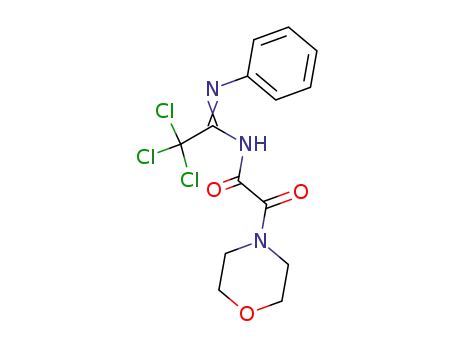 2-morpholin-4-yl-2-oxo-<i>N</i>-(2,2,2-trichloro-<i>N</i>-phenyl-acetimidoyl)-acetamide