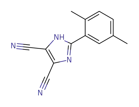 Molecular Structure of 50847-07-9 (1H-Imidazole-4,5-dicarbonitrile, 2-(2,5-dimethylphenyl)-)