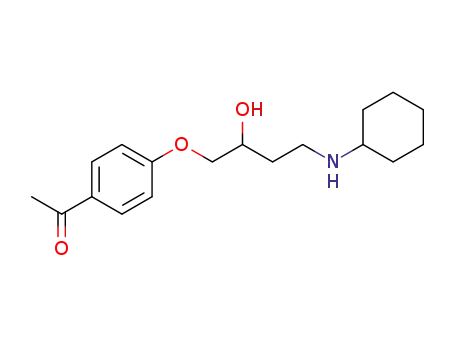 Molecular Structure of 59747-69-2 (1-[4-(4-Cyclohexylamino-2-hydroxy-butoxy)-phenyl]-ethanone)