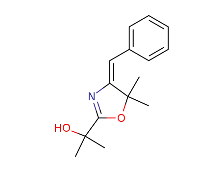 2-(4-(<i>E</i>)-benzylidene-5,5-dimethyl-4,5-dihydro-oxazol-2-yl)-propan-2-ol