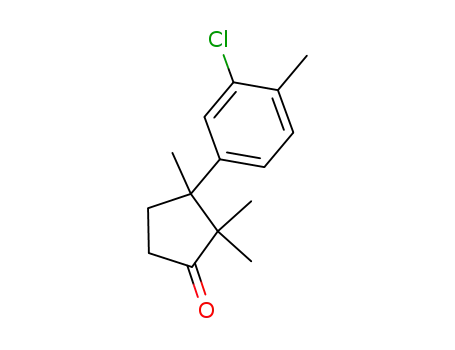 Molecular Structure of 92651-01-9 (2,2,3-Trimethyl-3-<3-chlor-4-methylphenyl>-cyclopentanon)
