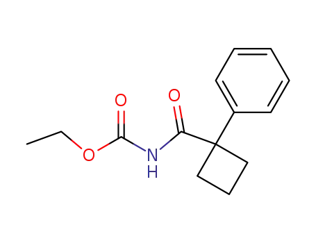 Molecular Structure of 29771-03-7 (<(1-Phenylcyclobutyl)carbonyl>carbamsaeureethylester)