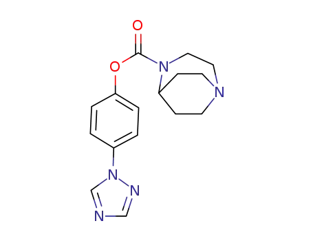 1,4-diaza-bicyclo[3.2.2]nonane-4-carboxylic acid 4-[1,2,4]triazol-1-yl-phenyl ester