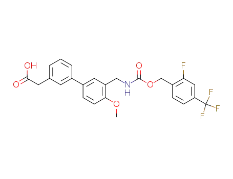 {4'-Methoxy-3'-[(2-fluoro-4-trifluoromethylbenzyloxycarbonylamino)methyl]biphenyl-3-yl}acetic acid