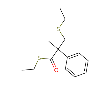 3-Ethylsulfanyl-2-methyl-2-phenyl-thiopropionic acid S-ethyl ester