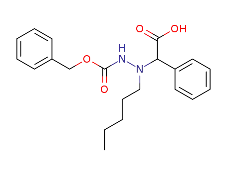 Molecular Structure of 54186-66-2 (Hydrazinecarboxylic acid, 2-(carboxyphenylmethyl)-2-pentyl-,
1-(phenylmethyl) ester)