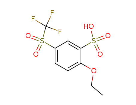 Molecular Structure of 47068-20-2 (2-Ethoxy-5-trifluormethylsulfonyl-benzolsulfonsaeure)
