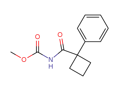Molecular Structure of 29771-02-6 (<(1-Phenylcyclobutyl)carbonyl>carbamsaeuremethylester)