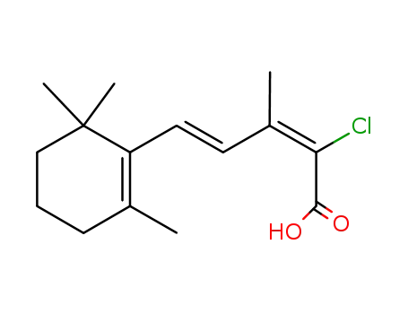 2-cis-4-trans-2-Chlor-3-methyl-5-<2,2,6-trimethylcyclohexen-(6)-yl>-pentadien-(2,4)-saeure; 9-cis-10-Chlor-β-jonylidenessigsaeure