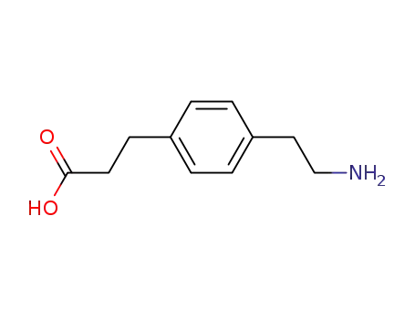 Molecular Structure of 61629-97-8 (Benzenepropanoic acid, 4-(2-aminoethyl)-)
