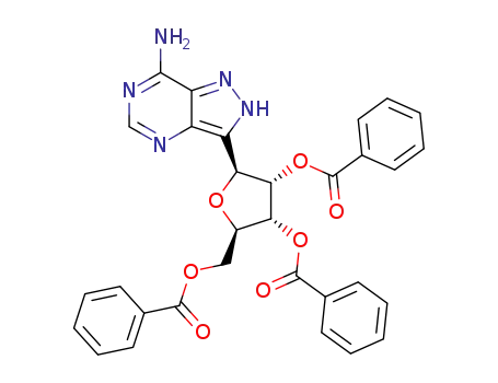 (1<i>S</i>)-1-(7-amino-1<sup>(2)</sup><i>H</i>-pyrazolo[4,3-<i>d</i>]pyrimidin-3-yl)-tri-<i>O</i>-benzoyl-<i>D</i>-1,4-anhydro-ribitol