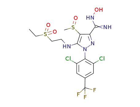 1H-Pyrazole-3-carboximidamide,
1-[2,6-dichloro-4-(trifluoromethyl)phenyl]-5-[[2-(ethylsulfonyl)ethyl]amino]
-N-hydroxy-4-(methylsulfinyl)-