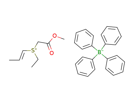 Molecular Structure of 71232-92-3 (C<sub>24</sub>H<sub>20</sub>B<sup>(1-)</sup>*C<sub>8</sub>H<sub>15</sub>O<sub>2</sub>S<sup>(1+)</sup>)