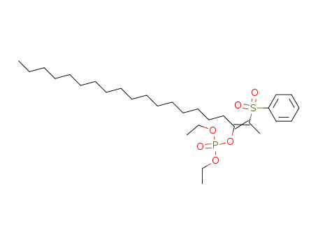 phosphoric acid 2-benzenesulfonyl-1-heptadecyl-propenyl ester diethyl ester