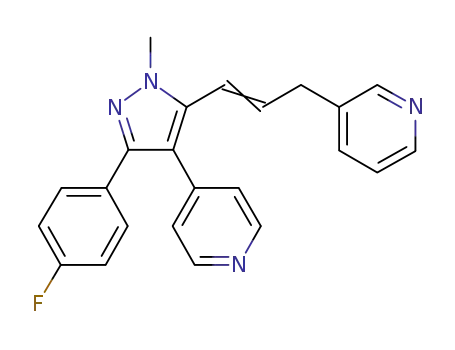 3-(4-fluorophenyl)-1-methyl-4-(4-pyridyl)-5-[3-(3-pyridyl)-1-propenyl]-pyrazole