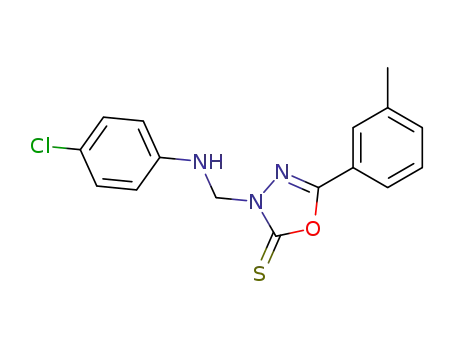 3-(4-chloro-anilinomethyl)-5-<i>m</i>-tolyl-3<i>H</i>-[1,3,4]oxadiazole-2-thione