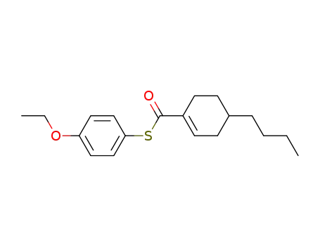Molecular Structure of 71101-66-1 (4-Butyl-cyclohex-1-enecarbothioic acid S-(4-ethoxy-phenyl) ester)