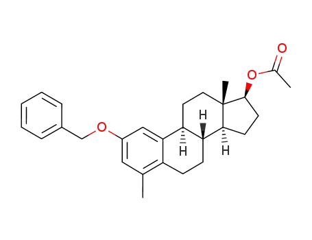 4-Methyl-Δ<sup>1,3,5(10)</sup>-oestratrien-diol-(2,17β)-benzylether-(2)-acetat-(17)
