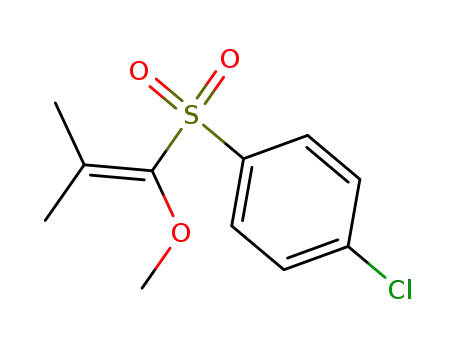 Molecular Structure of 65871-12-7 (Benzene, 1-chloro-4-[(1-methoxy-2-methyl-1-propenyl)sulfonyl]-)