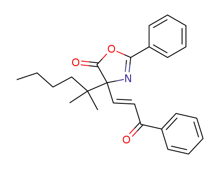 4-(1,1-dimethyl-pentyl)-4-(3-oxo-3-phenyl-<i>trans</i>-propenyl)-2-phenyl-4<i>H</i>-oxazol-5-one