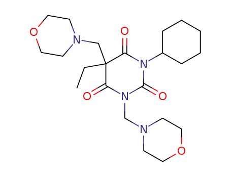 1-cyclohexyl-5-ethyl-3,5-bis-morpholin-4-ylmethyl-pyrimidine-2,4,6-trione