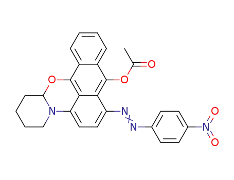 9-acetoxy-8-(4-nitro-phenylazo)-1,3,4,14a-tetrahydro-2<i>H</i>-anthra[1,9-<i>de</i>]pyrido[2,1-<i>b</i>][1,3]oxazine