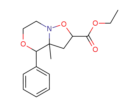 3a-methyl-4-phenyl-hexahydro-isoxazolo[3,2-<i>c</i>][1,4]oxazine-2-carboxylic acid ethyl ester
