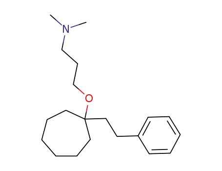 Molecular Structure of 39162-32-8 (1-Propanamine, N,N-dimethyl-3-[[1-(2-phenylethyl)cycloheptyl]oxy]-)