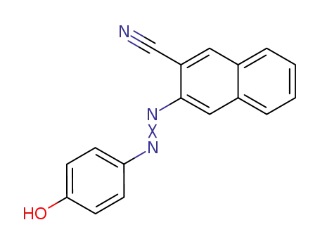 Molecular Structure of 62574-44-1 (2-Naphthalenecarbonitrile, 3-[(4-hydroxyphenyl)azo]-)